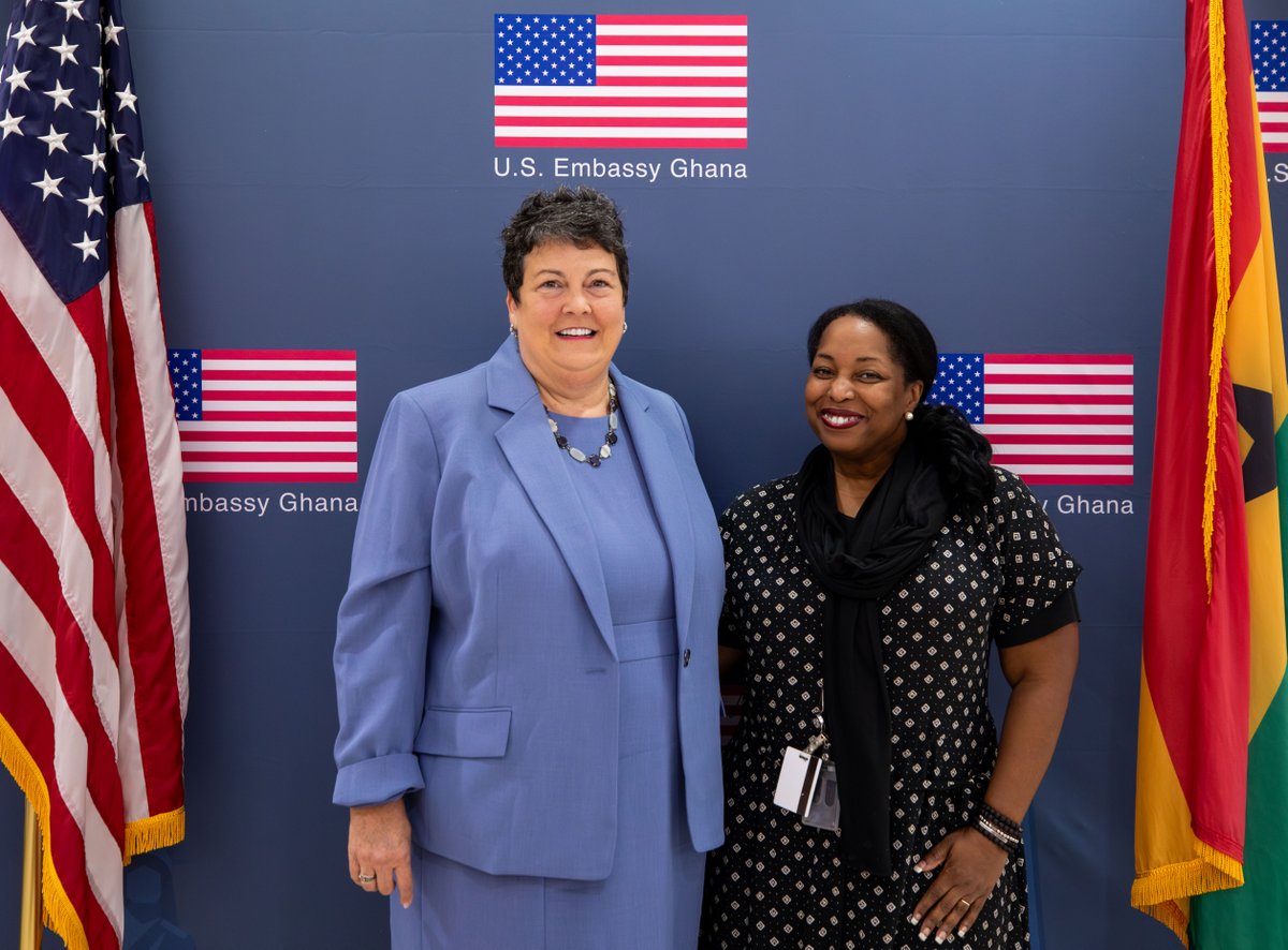 'Akwaaba @SciDiplomacyUSA Asst Sec Littlejohn! Looking forward to strengthening partnerships 🇺🇸🇬🇭 to protect the environment, fight illegal and unregulated fishing, and illegal gold mining' - #USAmbPalmer