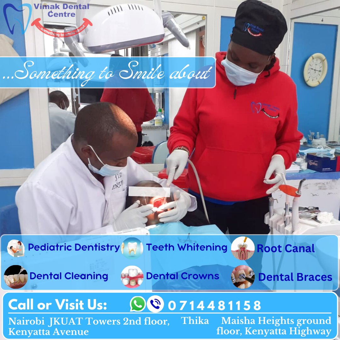 We offer comprehensive dental care and treatment for adults, teenagers and children. Schedule a date with us and keep a healthy smile.
vimakdentalcentre.co.ke
#vimakdentalcentre
#vimakdentalservices