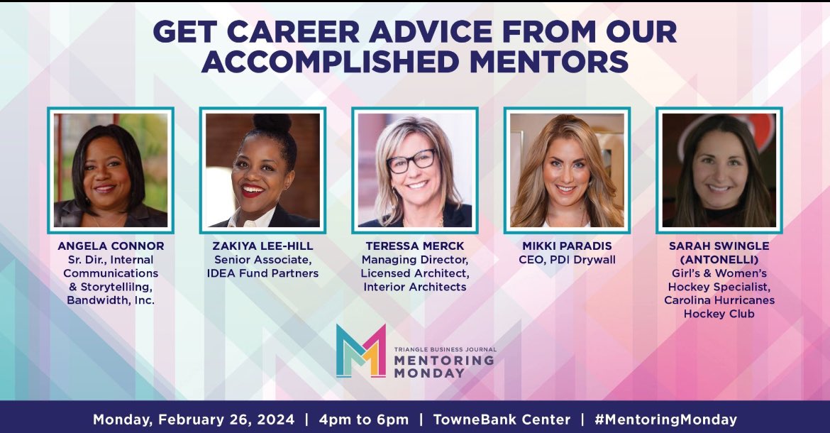 It’s #mentoringmonday and I am so ready for the <a href="/TriangleBIZJrnl/">Triangle Business Journal</a> panel and to meet all the amazing women who attend! I hope to see you at my table today! #mentors #leadership