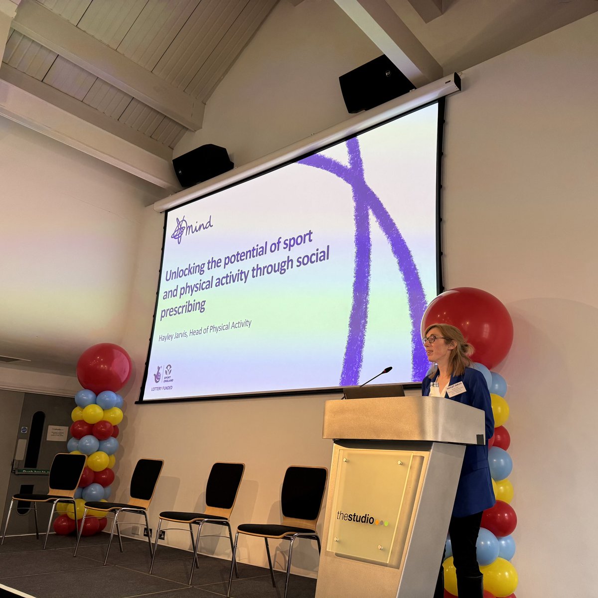 Lucky to have had two wonderful key note speakers this afternoon Neel Sood <a href="/comicrelief/">Comic Relief</a> and <a href="/HayleyJarvis7/">Hayley Jarvis</a> <a href="/MindCharity/">Mind</a> sharing their work around mental health and physical activity 👏 #PowerOfPartnerships