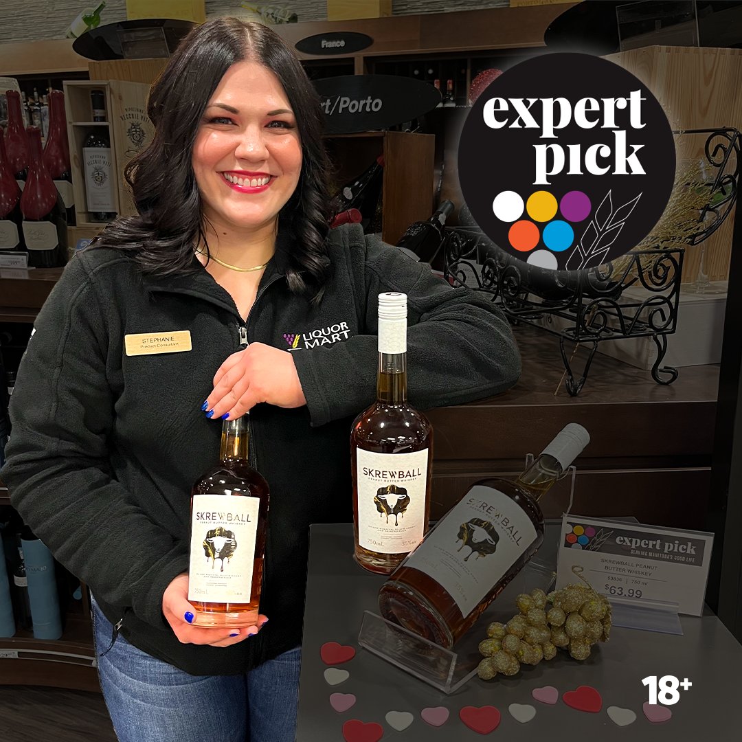 Check out the latest pick from Stephanie, our Product Consultant at St. Vital Square Liquor Mart! “Peanut butter whiskey? Why not? A little salty, a little sweet, a little savory, and always smooth; Skrewball is unlike anything you’ve ever tasted.” 

ow.ly/r0c150QCkXn 

18+