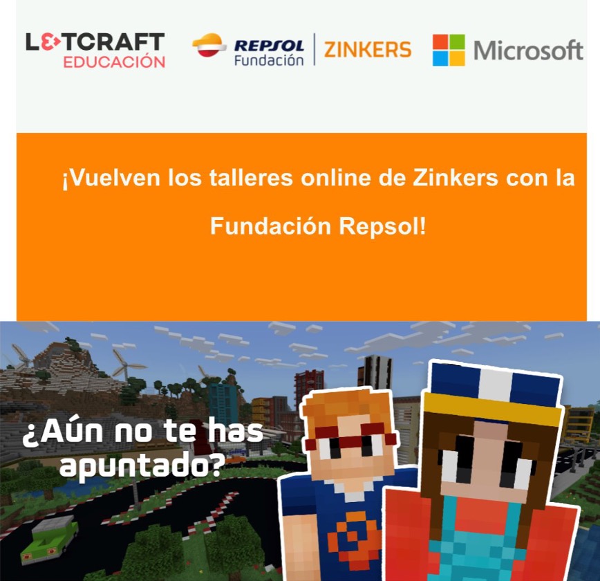 Únete a nuestra sesión formativa con <a href="/MicrosoftEduEsp/">Microsoft Educación</a>  y <a href="/L3TCRAFT_EDU/">Letcraft Educación</a>, dentro del programa #Zinkers Primaria. 🚀 ​
​
🏙️ ¡Tus alumnos serán los arquitectos de una ciudad sostenible! 🌱 Aprenderán a construir, de manera creativa, utilizando energías renovables y zonas verdes.