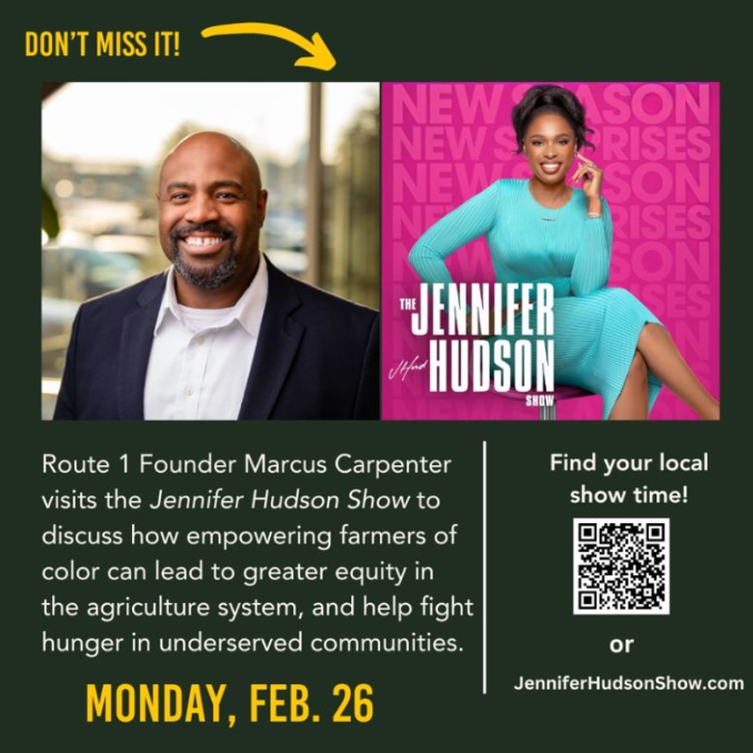 Today is the day!!! Our friend Marcus Carpenter is talking about @Route1MN on the Jennifer Hudson Show. Nationwide exposure for a program in Minnesota #ClosingEquityGaps in so many ways. Scan the QR code below to find out how to watch.