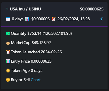BlockMort's tweet photo. 🧠 SMART MONEY ALERT ON #BLOCKMORT 🧠

I told you, this guy knew what he was doing... 🤔

🪙 Token: $USINU
👨‍💼 Team: @USINUToken
💰 Price: $0.00000625