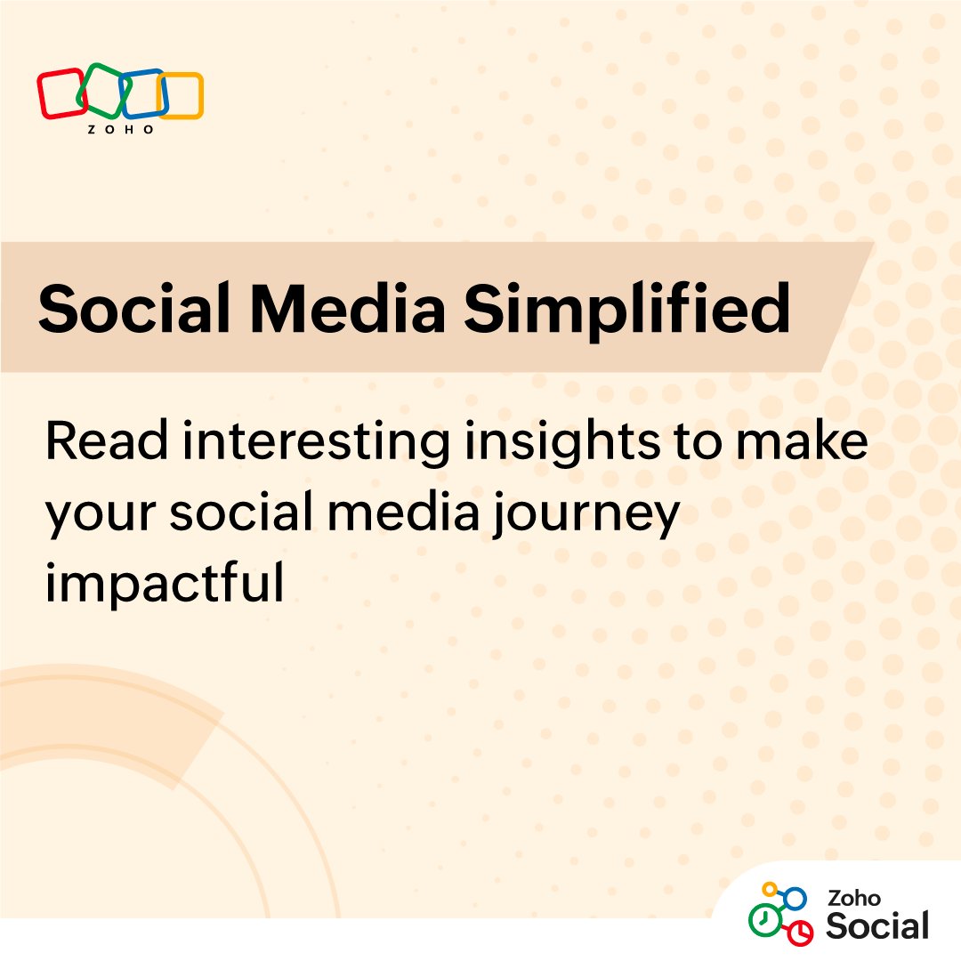 Attention users! 🔉 Say hello to our latest series - Social Media Simplified by Zoho Social. Join us as we delve into the often-overlooked features, offering valuable insights and expert opinions. We have got you covered, from intriguing revelations to expert advice. Stay tuned