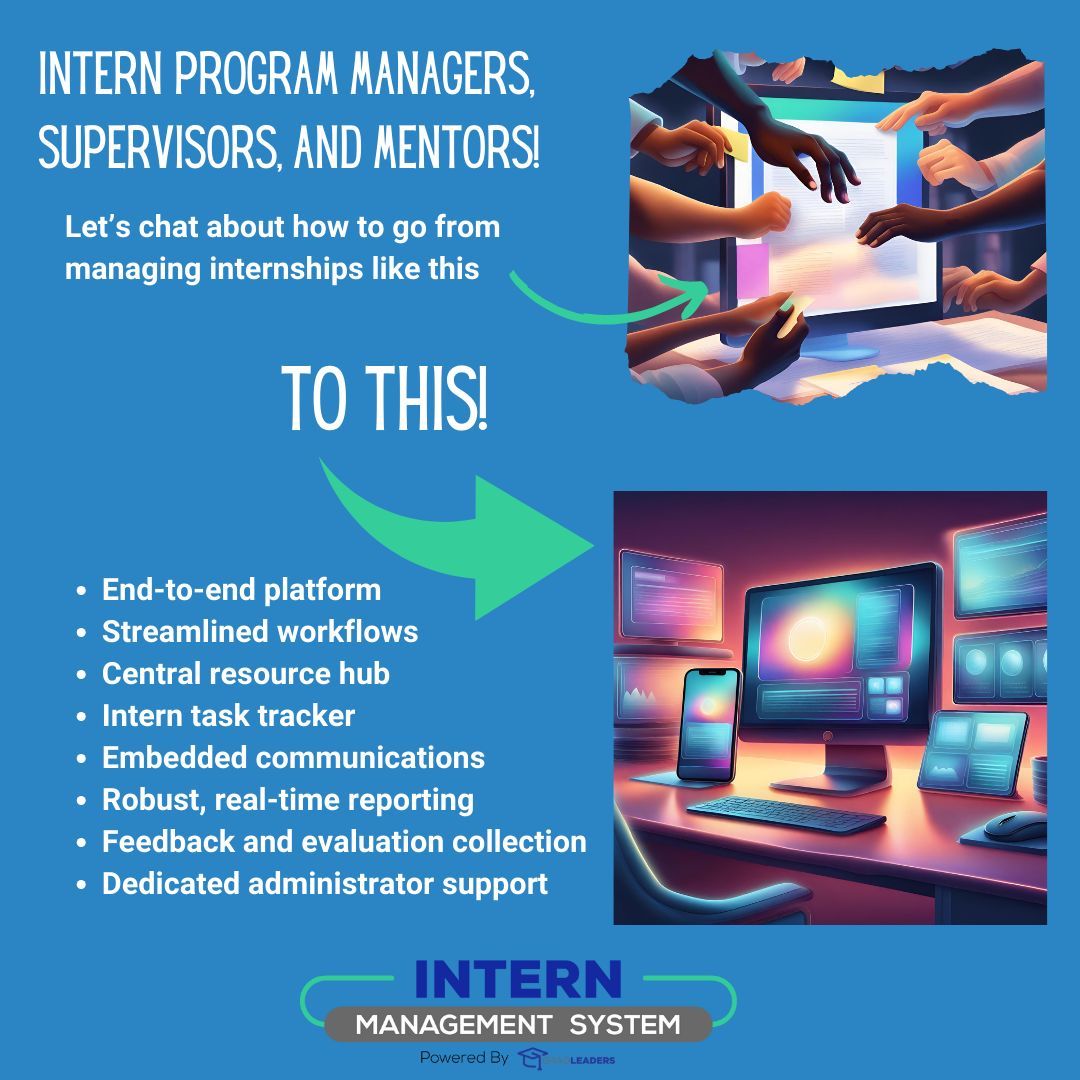 GradLeaders's tweet image. Intern Management System was built to centralize all population management, workflows, program plans, communications and reporting. Contact us to transform your program execution and improve intern and stakeholder satisfaction. 
#internmanagement 
gradleaders.com/internship-man…