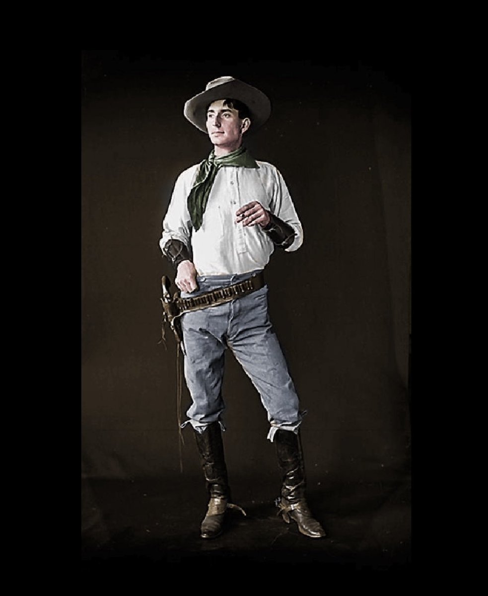 Erwin E. Smith, circa 1910, colorized by Western author and illustrator Lorin Morgan-Richards 

Between 1905 and the mid-1920s, Smith photographed ranch work and life in Arizona, New Mexico, and Texas.

#lorinmorganrichards #Oldwest
#wildwest #bushranger #colorized