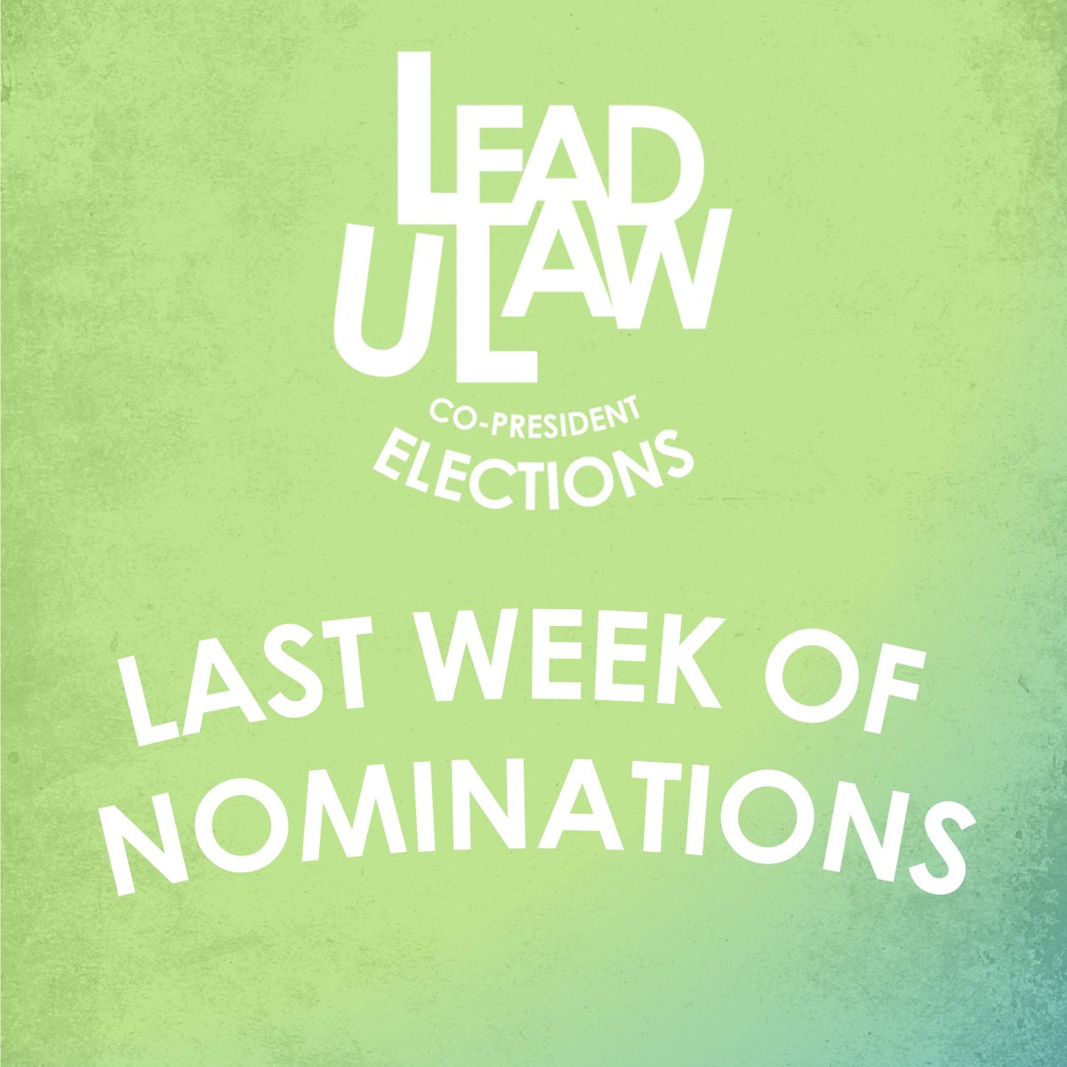 ULawStudents's tweet image. Are you looking for a role that gives you valuable experiences and makes positive change?

If the answer is yes, then you should consider running to be our next SU Co-President!

Nominations close this Friday at Midday, so don't delay!

studentsunion.law.ac.uk/lead
