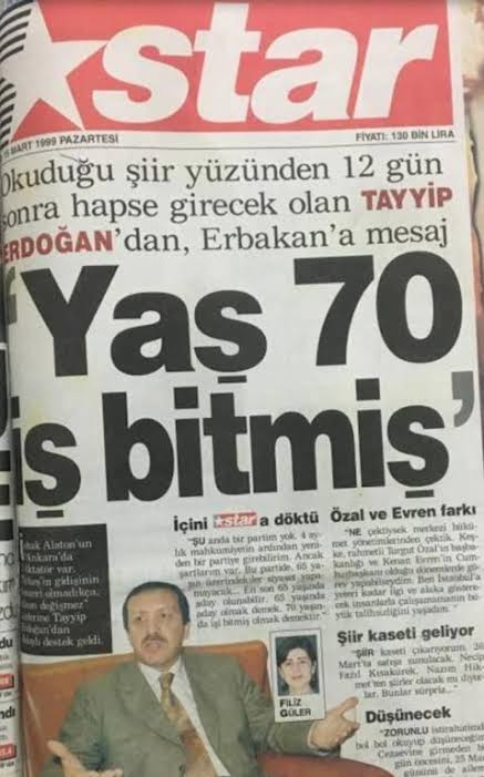 Yaş 70 iş bitmiş