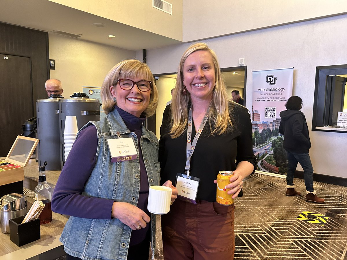 Perennial favorite Joy Hawkins,MD closed day one of #CRASH2024 with an update on what’s new in Obstetric Anesthesia. She is pictured with co-course director Bethany Benish, MD. #anesthesiologyconference