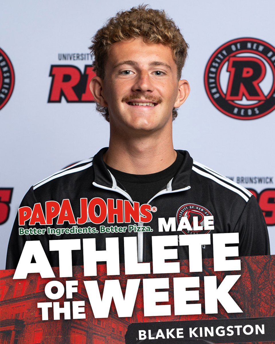 AOTW: Congratulations to Shelby MacIsaac of <a href="/UNBTrack/">UNB CC & TF</a> and Blake Kingston of <a href="/UNB_Swimming/">UNB REDS Swimming</a> on being named <a href="/PJAtlantic/">Papa John's Atlantic</a> Athletes of the Week.

MacIsaac - bit.ly/49qCTWN
Kingston - bit.ly/3TmpOIN

#goredsgo