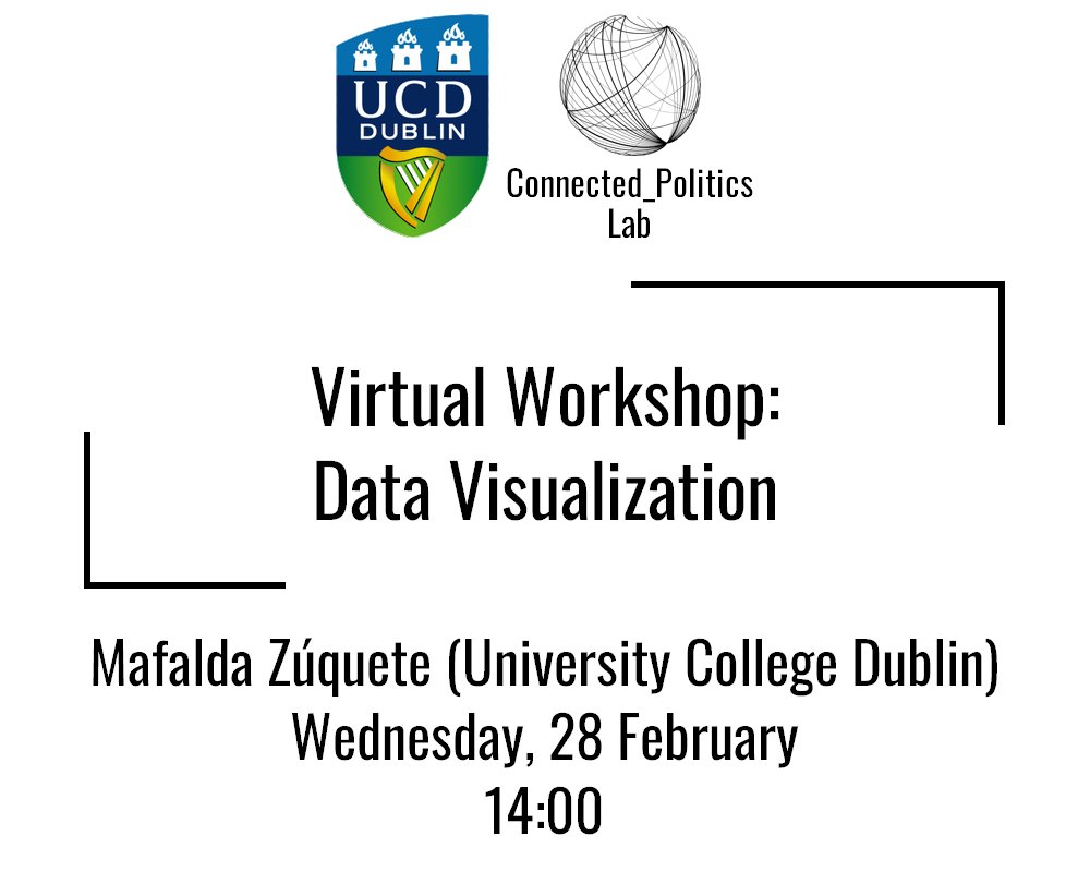 Join us this Wednesday for a free virtual workshop on data visualization! Details and registration: ucd.ie/connected_poli…