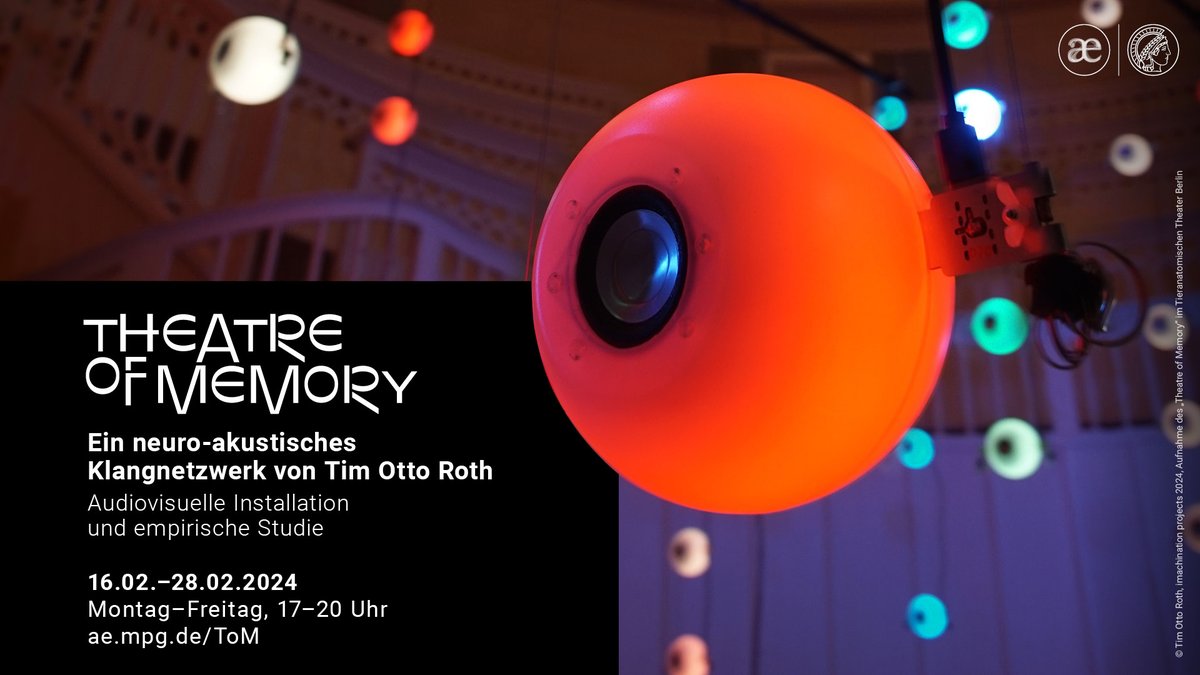 Final days to experience #TheatreofMemory by @TimOttoRoth! Don't miss out—visit our free exhibition at the Institute until this Wed, 5-8 p.m. Participate in our survey and dive into #senapticon #soundart. See you there!
