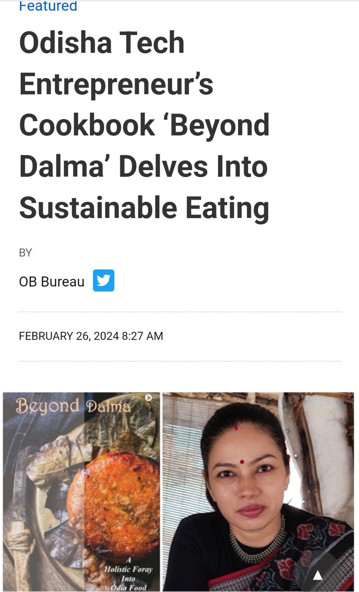 Sweta_Biswal (@sweta_biswal) on Twitter photo #BeyondDalma In an interview with
<a href="/OdishaBytes/">Odisha Bytes</a>
!! Explored the seasonal aspects of odia food with an eye on the diversity and highlighted how adaptations over time impact our menu. link - shorturl.at/gnqI5 #BeyondDalma In an interview with
<a href="/OdishaBytes/">Odisha Bytes</a>
!! Explored the seasonal aspects of odia food with an eye on the diversity and highlighted how adaptations over time impact our menu. link - shorturl.at/gnqI5