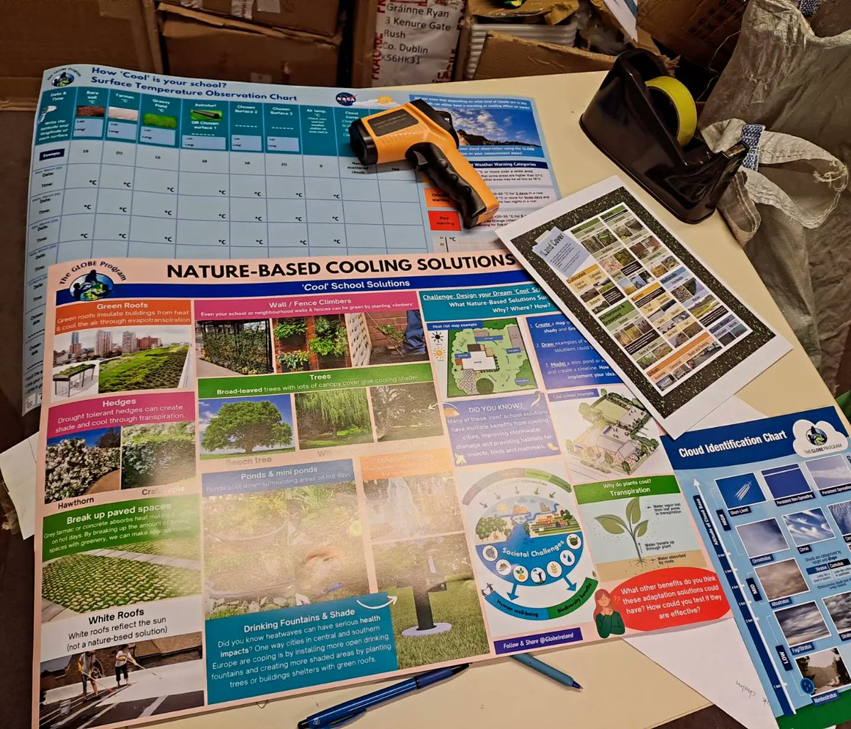 🙌We're ready with another earth science #climateresilience at school project

🌏30 lucky schools are receiving their 'How Cool is Your School? Surface Temperature, Land Cover, and #heatwave  Resilience Activity packs this week to start their March Observations
#climateliteracy