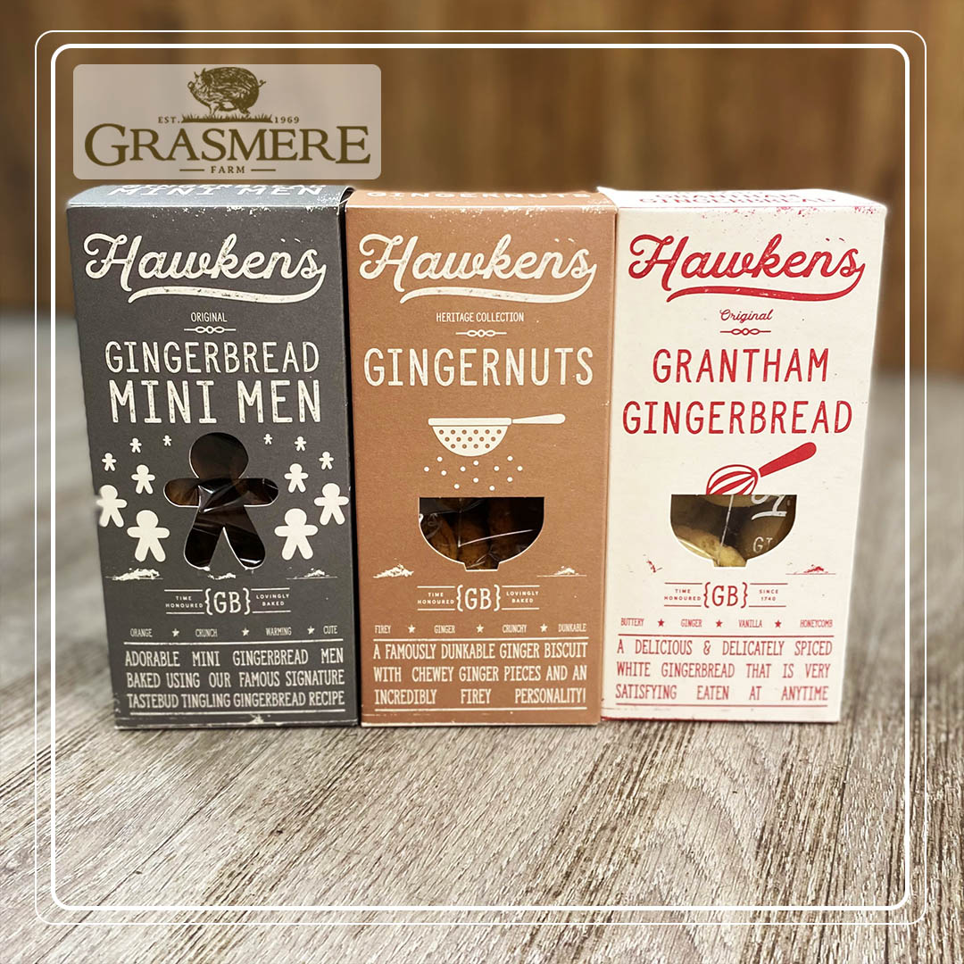 🍪 Dive into deliciousness with Hawken's Gingerbread! From classics to historic treats like Grantham Gingerbread, find them at our Market Gate Deli in Market Deeping & Artisan Butchers and Bakery with Deli in Bourne. Taste tradition today! #HawkensGingerbread #ArtisanTreats 🌟