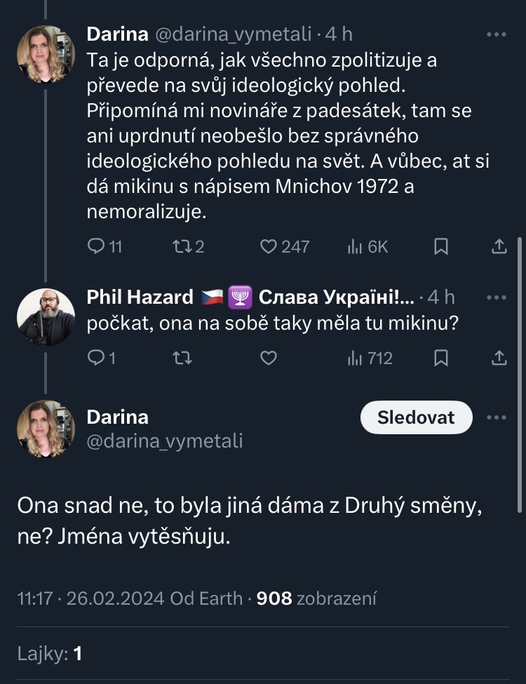 KrisNovakova's tweet photo. @A_Rychlikova @darina_vymetali @realphilhazard @SvetlanaWit @DarPutinovi https://t.co/INvFGhMTRD