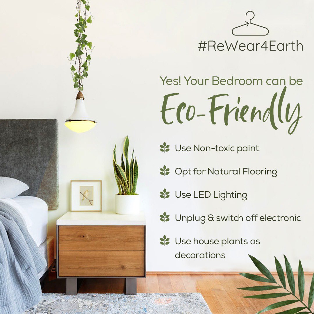 Embrace eco-chic vibes! Every choice counts towards a greener tomorrow. 

#EcoFriendlyBedroom #SustainableLiving #GreenHome #ReWear4Earth