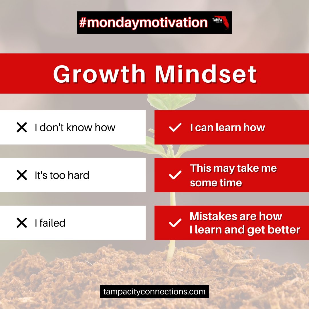 Embrace the power of a growth mindset and watch your potential unfold! 🌱💡 

#growthmindset #learn #happymonday #mondaymood #mondaymotivation #inspiration #quotes #haveagreatday #haveagreatweek #tampaconnections #tampasmallbusiness