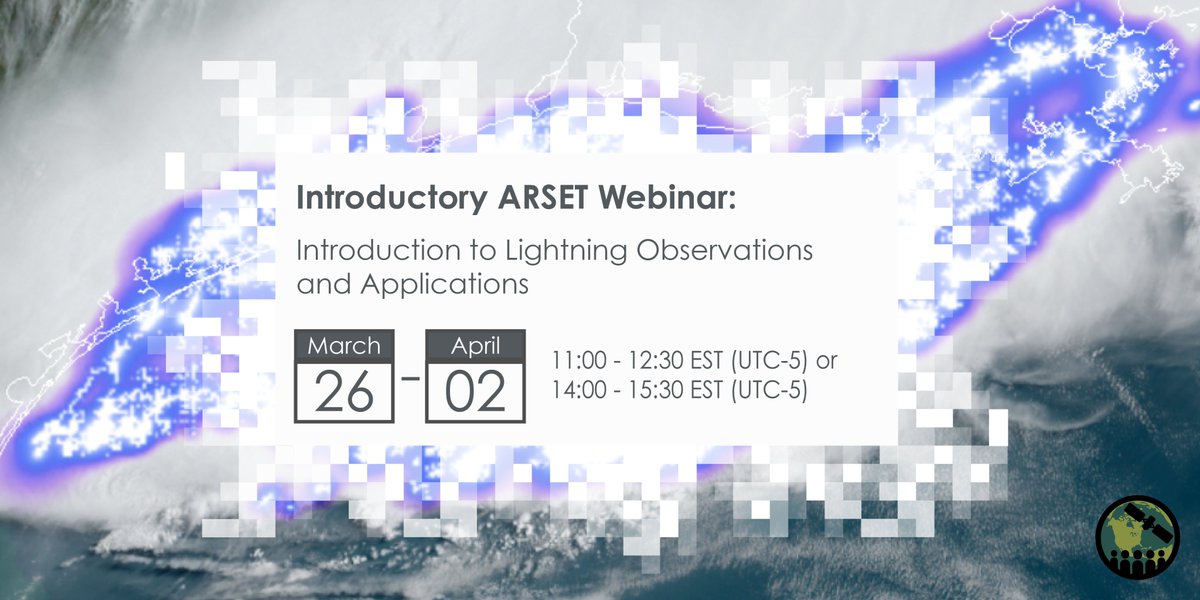 Lightning activity can cause power outages, interfere with electrical devices on the ground, ignite wildfires, and cause injuries or fatalities. Attend our introductory training to discover global and regional #lightning data products: go.nasa.gov/3SOHj3Y