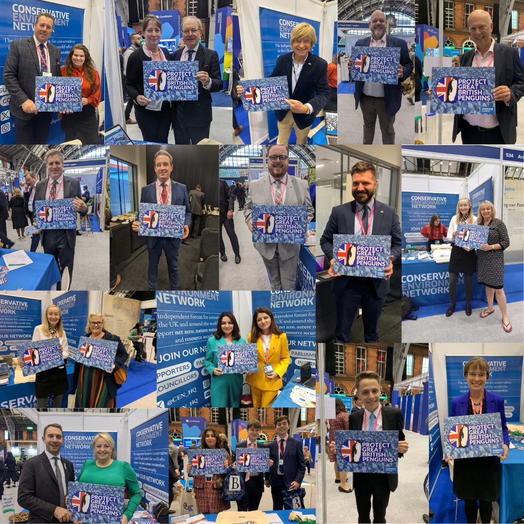 CEN_HQ's tweet photo. 👏 Thank you to everyone who joined us at our #CPC23 stand and showed their support for our 'Protect Great British Penguins' campaign. 🇬🇧🐧 https://t.co/4PVYWiLlEN
