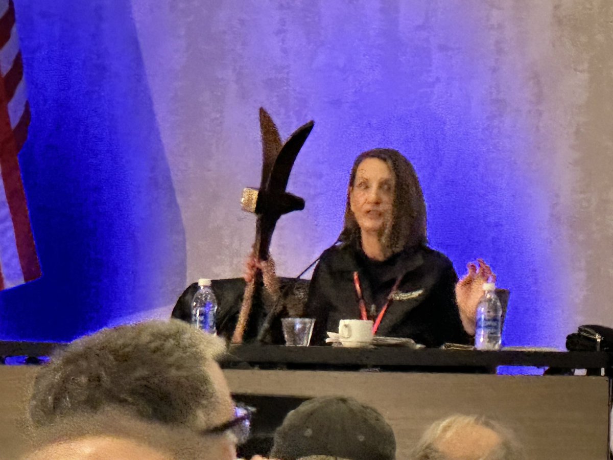 WTA President Dr Kozar opens the #WTA2024 Meeting with the…of course… @WesternTrauma Ski Gavel #FellowshipOfTheSnow