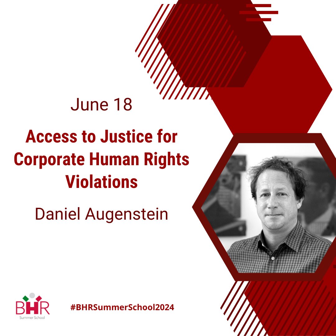The #BHRSummerSchoolspeakerseries continues! Today we present you Daniel Augenstein who will join us on June 18th to talk about access to justice in case of corporate #HumanRightsViolations. Apply by March 4th to obtain the early-bird registration fee: bhrsummerschool.com.