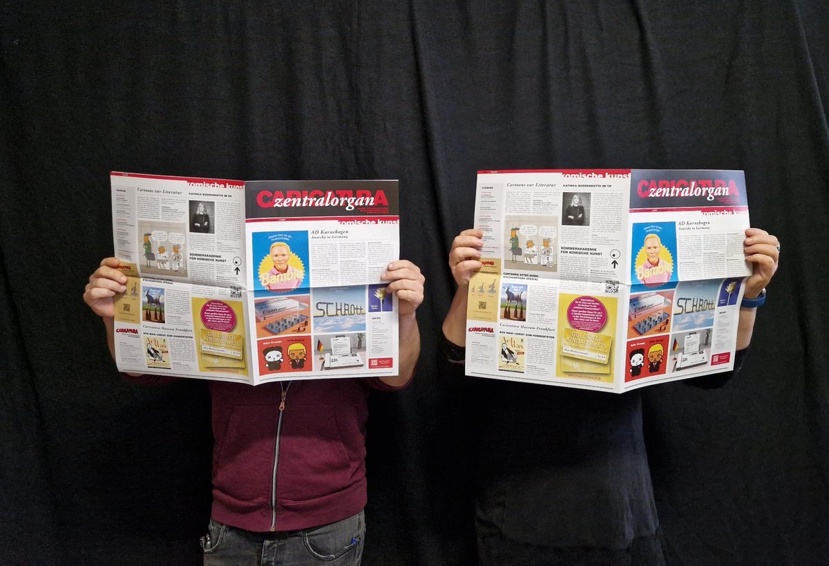 Das neue Zentralorgan ist da! Hol dir die aktuellsten News zur Caricatura und unseren Ausstellungen und Veranstaltungen.

Auch online abrufbar unter caricatura.de/zentralorgan/ 

#zentralorgan #news #veranstaltungen #ausstellungen #caricatura #caricaturagalerie