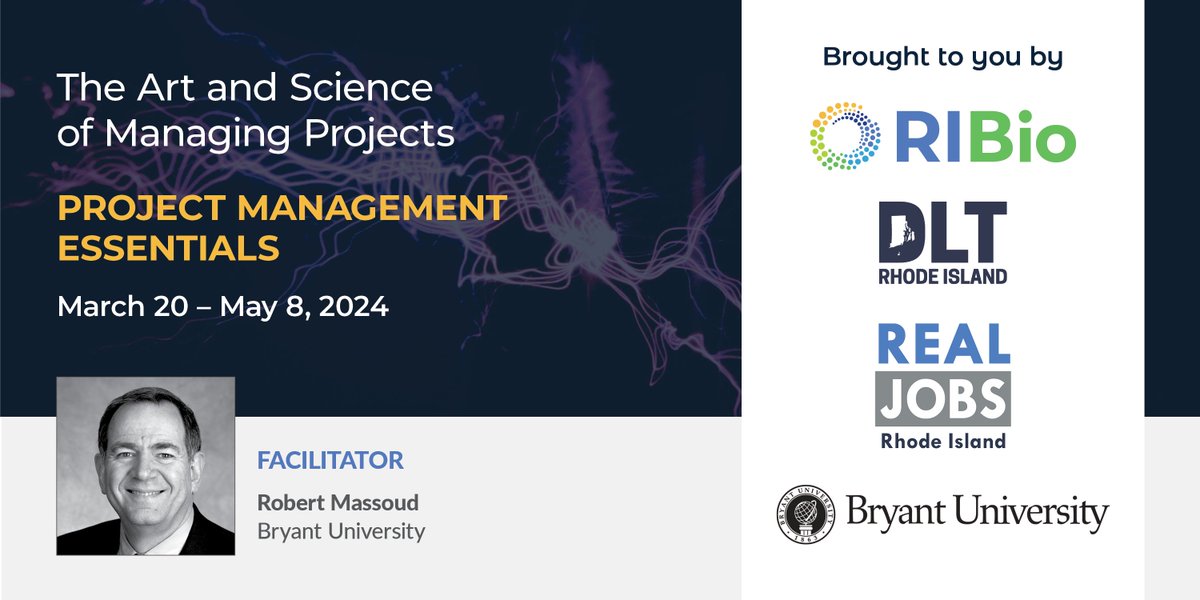 WeAreRIBio's tweet photo. NEW DATE! #RIBio’s 2024 #ProjectManagement Essentials program now starts 3/20! This engaging, 8-week training program will help companies fill the talent pipeline while helping employees advance their careers & earn CEU credits. FREE for #RIBioMembers. https://t.co/6wV7WqWeQa https://t.co/wNdTa3RWid