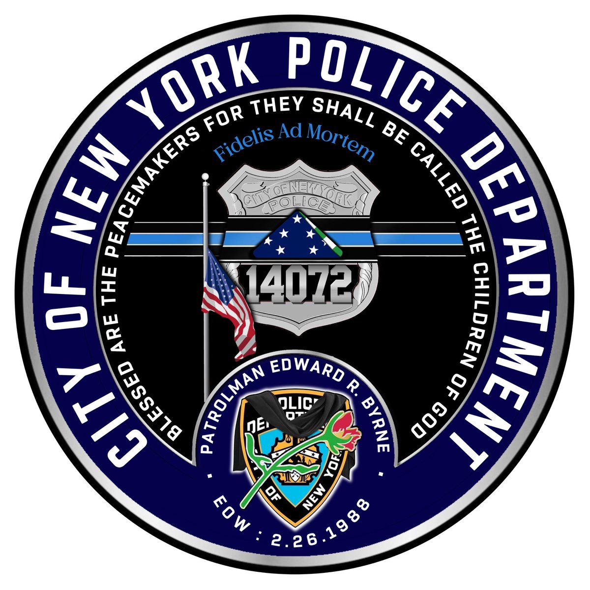 36 years ago today NYPD Police Officer Edward R. Byrnes was gunned down in his police car while he was watching a witnesses house.