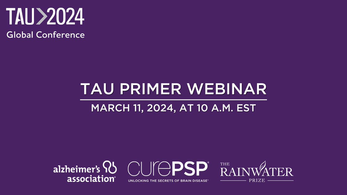 🌐 Brush up for #Tau2024 at the Tau Primer Webinar, Mar 11, at 10 am EST! Join James Rowe @CambridgeFTD, @bess_frost & Henrik Zetterberg as they unravel the mysteries of tauopathies, molecular nuances & biomarkers. @alzassociation @RCFNeuro alz-org.zoom.us/webinar/regist…