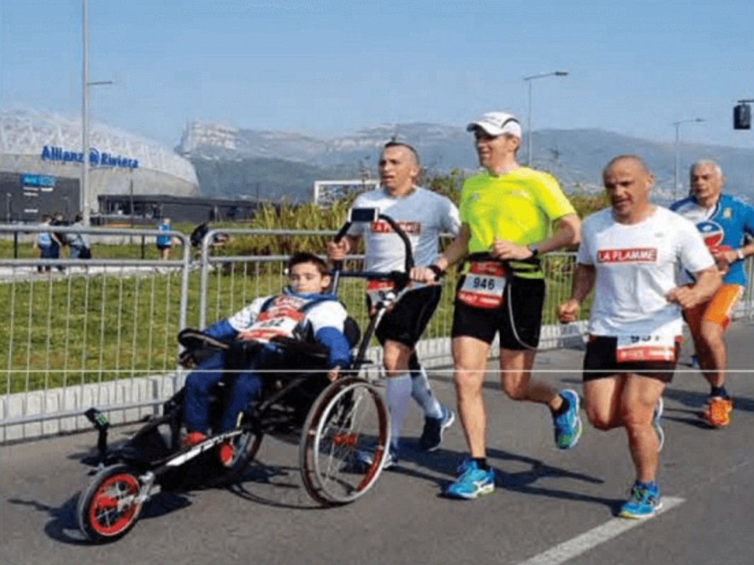 ColmColgan's tweet image. HIPPOCAMPE all terrain wheelchairs are not just for the beach. The Marathon  model is great for the open road and road races.