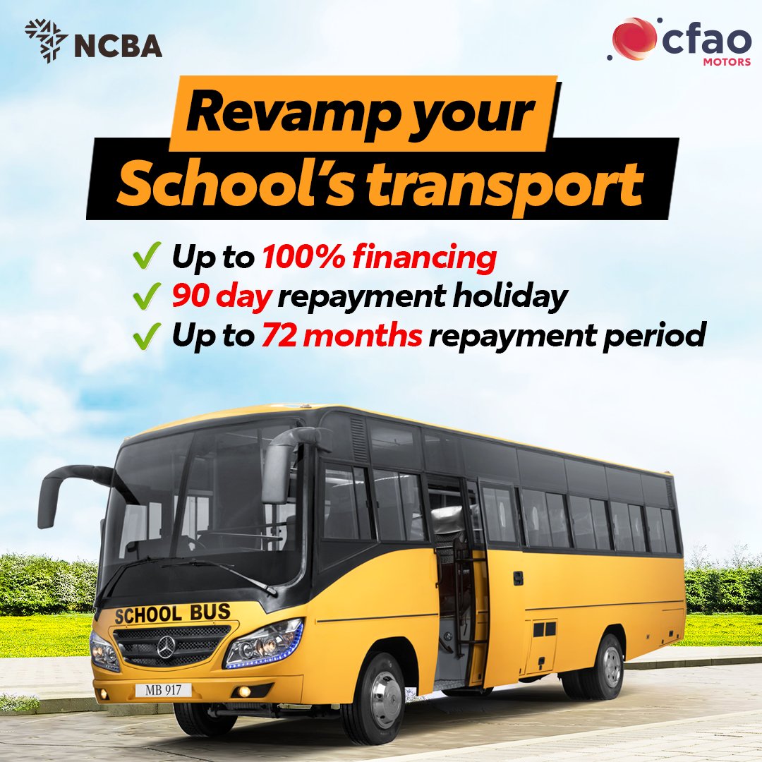 Looking to upgrade your school's transport this year to give your students the utmost safety and comfort? We’ve got a solution! Give us a call at 0800 723 222 and get a personalized quote with a financial plan that works for you. #CFAOMotorsDrivesKenya