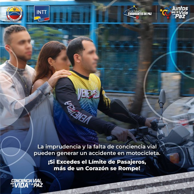 El límite de pasajeros en una moto está establecido por razones de seguridad. - #AmorGarantíaDeFuturo