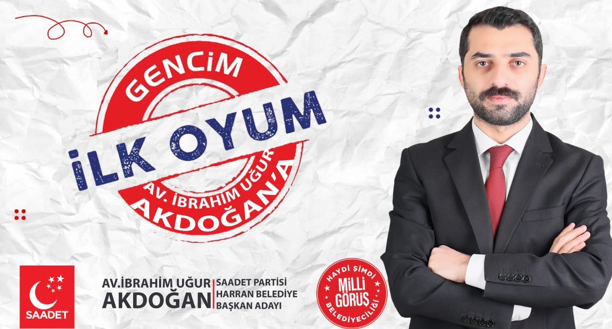 Saadet Partisine oy ve destek bekliyoruz.Harran'a Saadet'i getireceğiz 👍