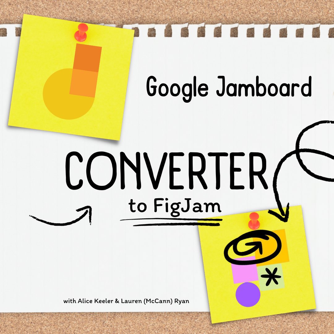alicekeeler's tweet photo. ✏️ Convert Your Jamboard Jams to FigJam EASILY!!
🎉 Maintain ALL of your Jamboard functionality.
✅ Super easy import option!
⚙️ Use the FigJam converter tool!!
https://t.co/rm0ewrQWSb
#GoogleEDU #GoogleJamboard
#FigJamEDU @figma @alex_figmaEdu https://t.co/9ZAn0ekQQS