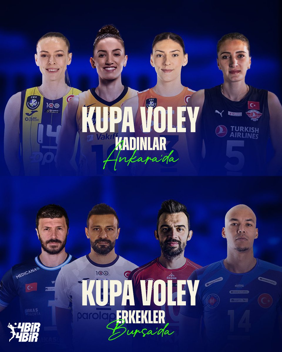 🚨 RESMİ!

🔜 Kadınlar Kupa Voley Finalleri 23-24 Mart’ta Ankara’da; Erkekler Kupa Voley Finalleri 26-27 Mart’ta Bursa’da oynanacak.

🆚 Fenerbahçe Opet - Türk Hava Yolları
🆚 Eczacıbaşı Dynavit - VakıfBank

🆚 Ziraat Bankkart - Arkas
🆚 Halkbank - Fenerbahçe Parolapara 

✍️