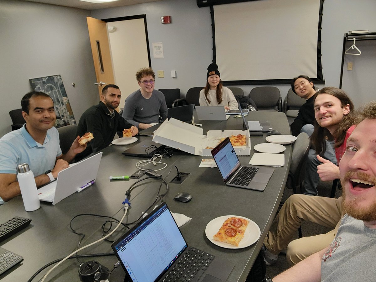 Meet the brilliant minds from @OhioState & @cscc_edu, united in the @BattChallenge. Together, we're not just designing and building an advanced EV battery; we're forging lasting bonds over circuit boards and slices of pizza. #BatteryWorkforceChallenge #Teamwork #FutureEngineers