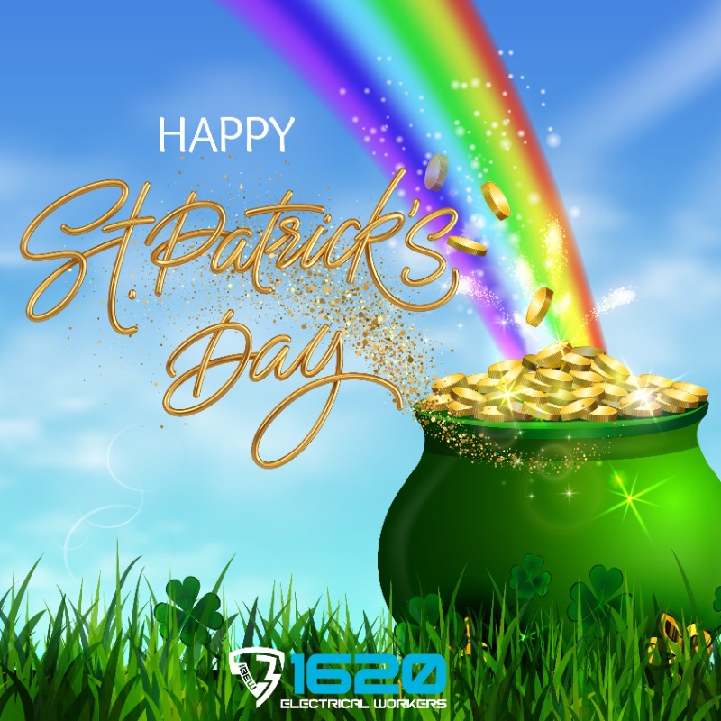 'We are all a great deal luckier than we realize; we usually get what we want - or near enough.' ~ Roald Dahl

🍀 Happy St. Patrick's Day from 1620 Electrical Workers. 🍀

#stpatricksday2024 #lucky #1620electricalworkers #ItsOurEnergy