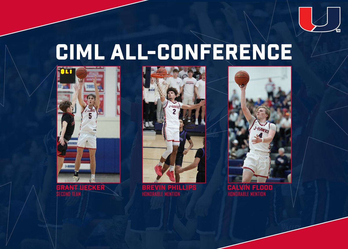 𝐁𝐎𝐘𝐒 𝐁𝐀𝐒𝐊𝐄𝐓𝐁𝐀𝐋𝐋 𝐀𝐋𝐋-𝐂𝐎𝐍𝐅𝐄𝐑𝐄𝐍𝐂𝐄 𝐓𝐄𝐀𝐌

The Urbandale J-Hawk Boys Basketball team had T̲H̲R̲E̲E̲ players named to the CIML All-Conference team!

Congratulations on outstanding seasons!

#JHawkNation #iahsbkb <a href="/JHawkBBB/">J-Hawk Boys Basketball</a>