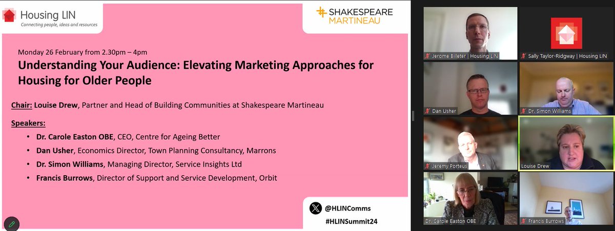 HousingLIN's tweet image. Thank you @SHMALaw for supporting this afternoon's #HLINSummit24 session on 'Understanding Your Audience', and to @LouiseDrewLaw for reminding us that language is so important when it comes to marketing later living in a better way.