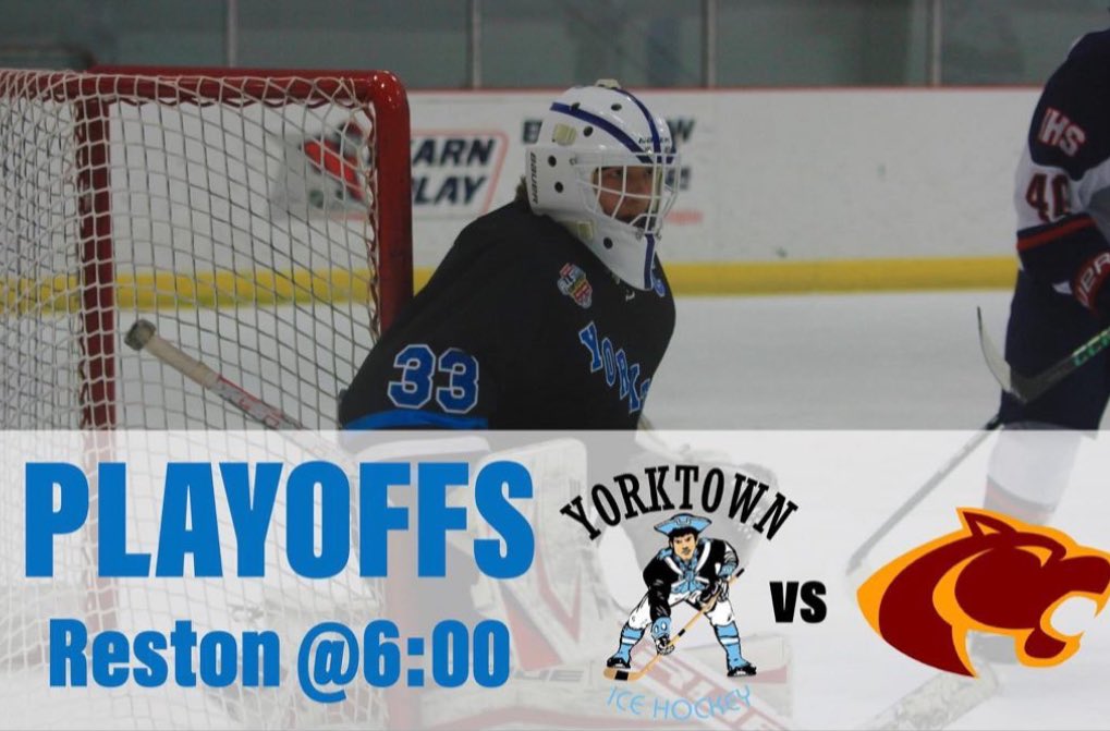 Yorktown Hockey (@yorktownhockey) on Twitter photo Playoffs tonight! At Reston vs Oakton at 6!! <a href="/CRHRHockey/">ChesapeakeRegHKYRev</a> <a href="/WashPostHS/">WashPost HS Sports</a> <a href="/yhssports/">Yorktown Athletics</a> <a href="/hockeynightnova/">Hockey Night in NoVa</a> Playoffs tonight! At Reston vs Oakton at 6!! <a href="/CRHRHockey/">ChesapeakeRegHKYRev</a> <a href="/WashPostHS/">WashPost HS Sports</a> <a href="/yhssports/">Yorktown Athletics</a> <a href="/hockeynightnova/">Hockey Night in NoVa</a>