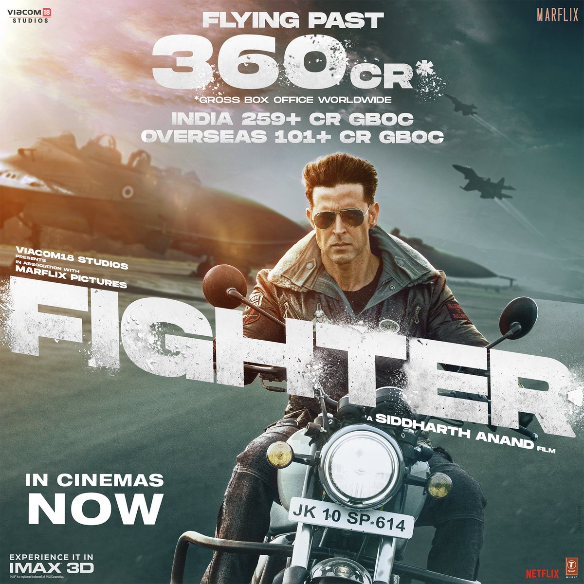 This movie will be remembered long time for it's fight at box office🔥 

#FighterMovie 
#FighterBlockbuster #Fighter #HrithikRoshan