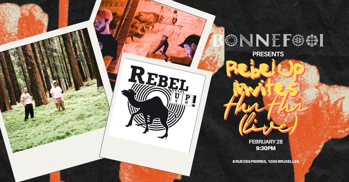 This wednesday <a href="/_Bonnefooi_/">Bonnefooi</a> &gt;&gt;&gt; Rebel Up Invites Hun Hun (live concert)
doors 20h30, concert at 21h30
rebelup.org/this-wednesday…