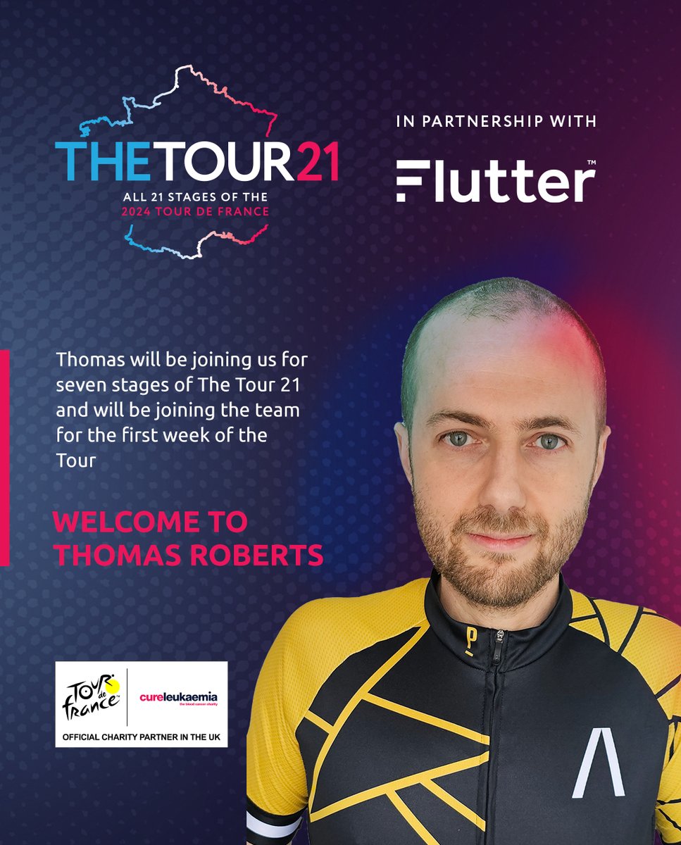 ⭐⭐ 𝗡𝗘𝗪 𝗥𝗜𝗗𝗘𝗥 𝗔𝗡𝗡𝗢𝗨𝗡𝗖𝗘𝗠𝗘𝗡𝗧 ⭐⭐ We would like to welcome Thomas Roberts to the team, who will be joining us from @FlutterPLC! We can't wait to work with you and see you smash the first part of the #LeTour! For more info 👉 thetour21.co.uk