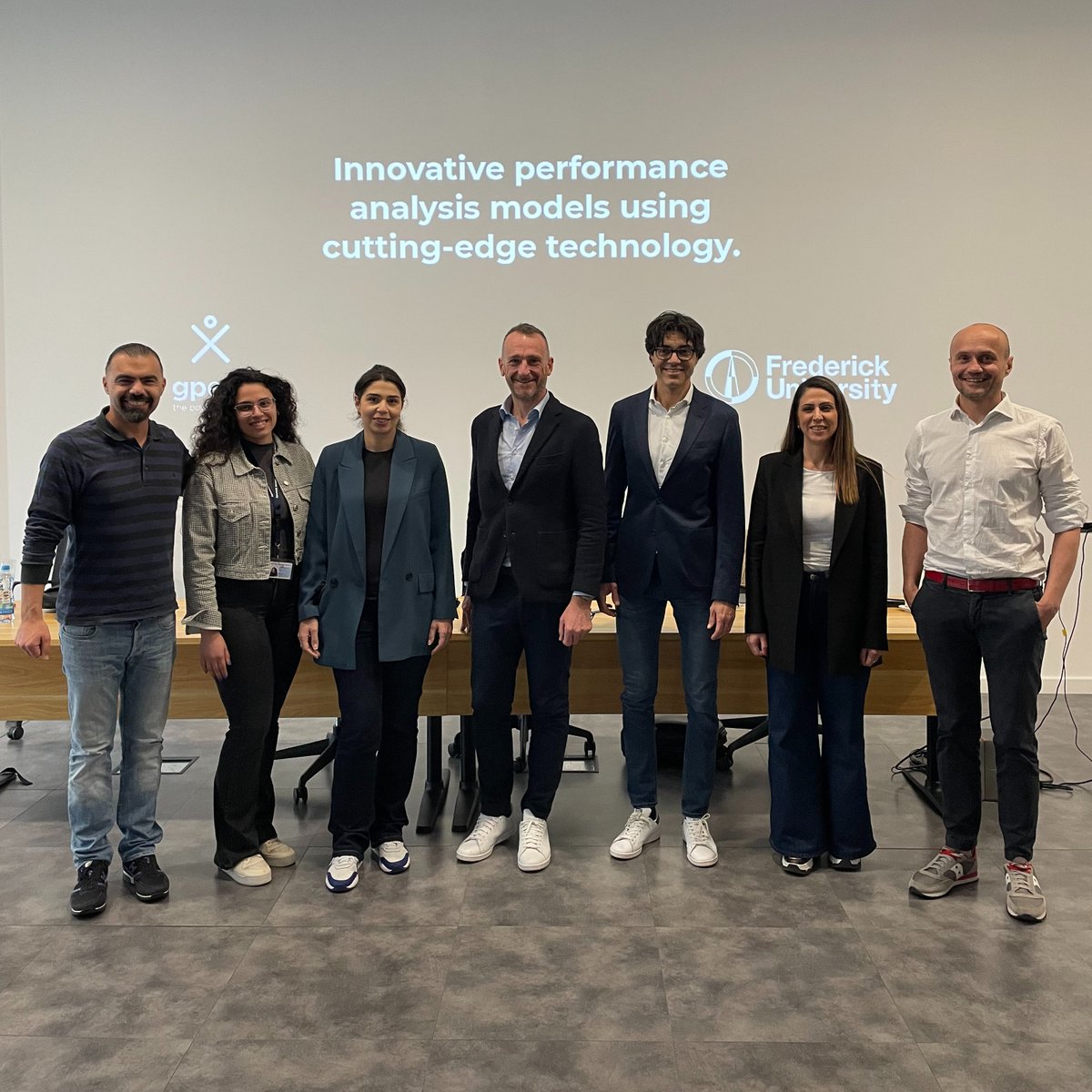 "An enlightening seminar on innovative performance analysis models using cutting-edge technology." This is how our guests from #FrederickUniversity summarise Friday's event in #Cyprus which we had the pleasure of attending as speakers.

Thank you all!🤝

#1stepAhead #sportscience