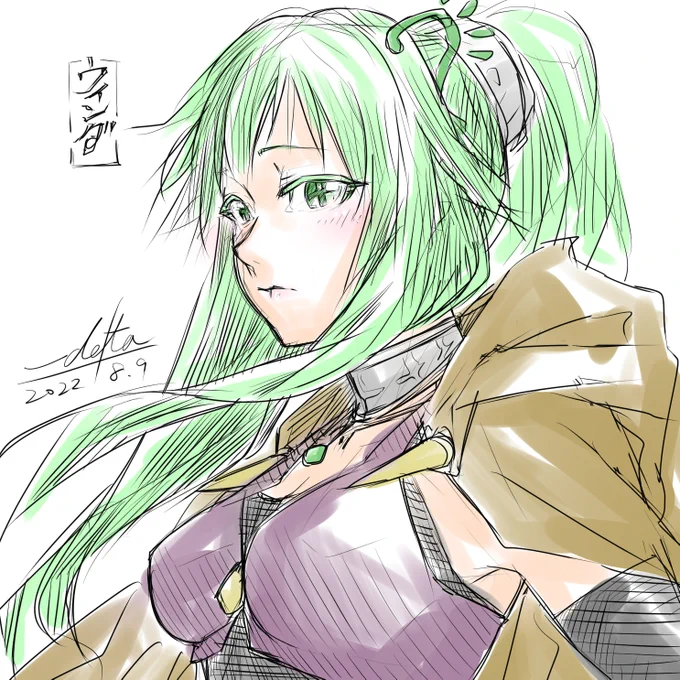 前の落描きをリメイク落描きました。 