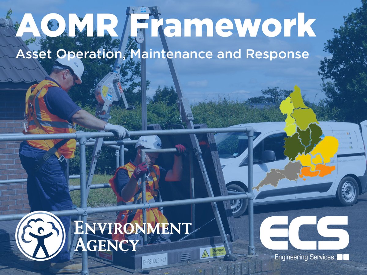 ECSengineering's tweet image. We are delighted to announce that we have been awarded a contract for the @EnvAgency Asset Operation, Maintenance and Response (AOMR) Framework. ECS has been successful in 3 regional hubs, covering The Midlands, North East and East areas.
#environmentagency