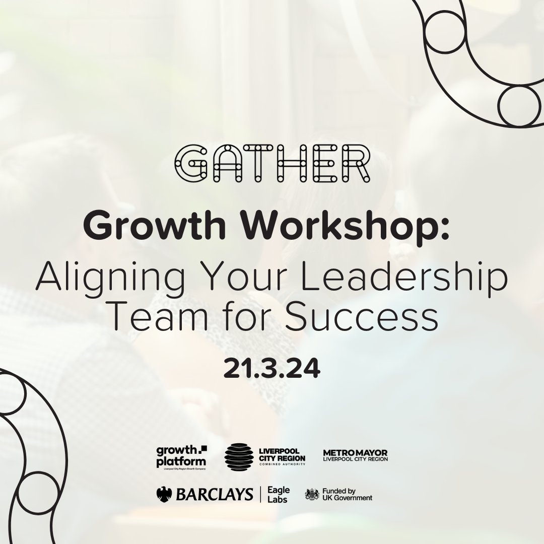 🗓️ DATE FOR YOUR DIARY 🗓️

On Thursday 21st March, we’ll be kicking off our partnership with Barclays Eagle Labs with our ‘Aligning Leadership for Success’ event.

Want to find out more? Visit eventbrite.co.uk/e/gathers-grow…