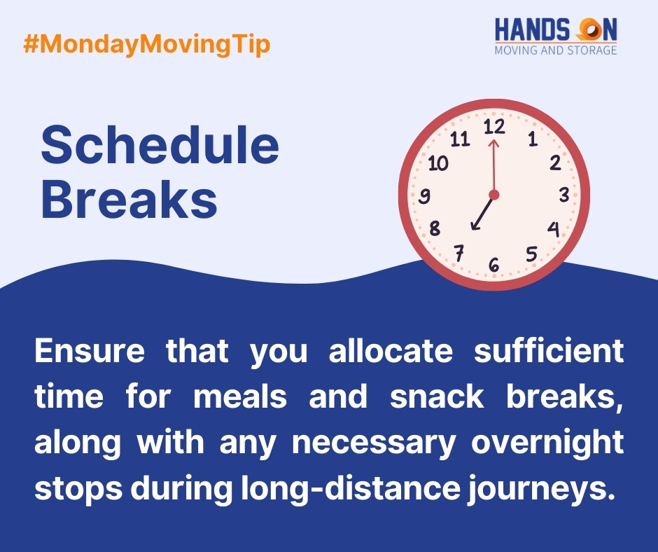 Schedule Breaks
#MondayMovingTips #ProfessionalMoving #LocalMovingCompany